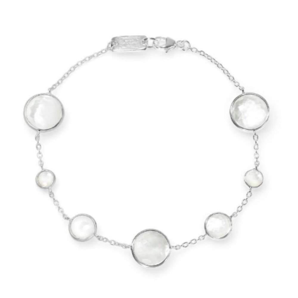 Ippolita Silver bracelet with clear quartz and mother of pearl